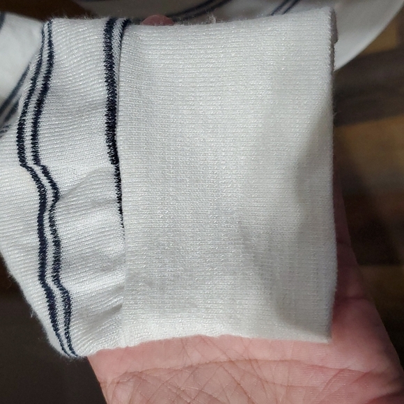 Magaschoni soft light knit striped long sleeve top - Picture 3 of 6